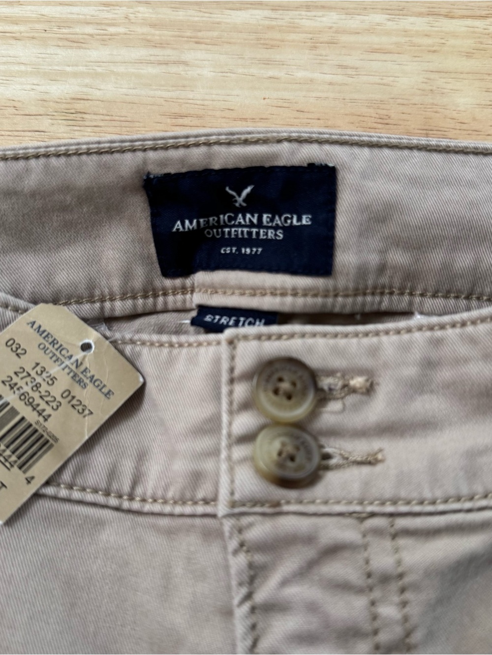 American Eagle Artist Flare Khaki Pants - Low Rise Stretch Size 10 NWT - Picture 3 of 10